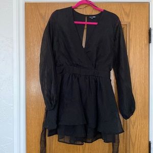 Black one piece short romper